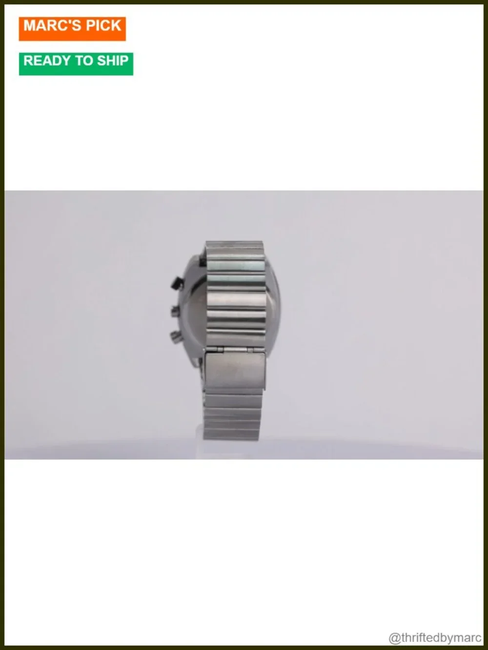 Chronograph Stainless Steel Waterproof Analog Business Wristwatch for Men